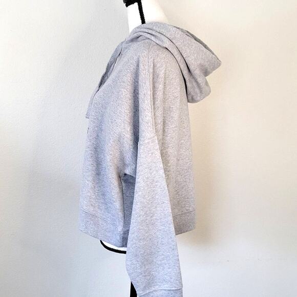 Calvin Klein Hoodie Women's XL Gray Silver Black Logo Athleisure Athletic Active - Picture 3 of 8